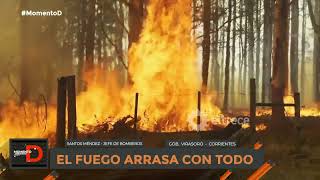 EMERGENCIA EN CORRIENTES El Jefe de bomberos en desesperación quotEl fuego llegó a las casasquot [upl. by Dearr]