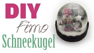 Fimo Schneekugel  DIY Geschenk Ideen 05  WeihnachtsSerie 2014 [upl. by Illac395]