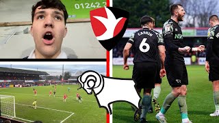 THE BEST GOAL I’VE EVER SEEN  CHELTENHAM TOWN 23 DERBY COUNTY vlog [upl. by Doble854]