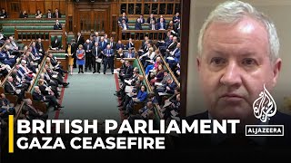 British MPs walk out of parliament Speaker criticised over handling of ceasefire motion [upl. by Natanoj]