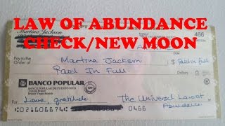 Law Of Abundance Check  New Moon  joyfullyabundant [upl. by Paff]