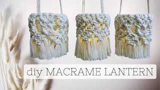 DIY boho MACRAME HANGING LANTERNS  Easy StepbyStep Tutorial [upl. by Rayham]