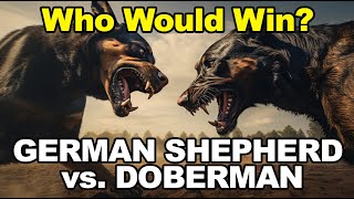 Who Would Win  German Shepherd vs Doberman  Animal Fight Compare [upl. by Corby]