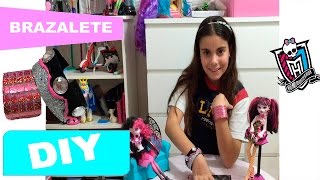 COMO HACER UN BRAZALETE O PULSERA DIY BRACELET MONSTER HIGH SORTEO [upl. by Hortense]