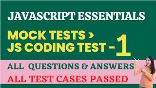 Mock Tests  JS Coding Test  1  JavaScript Essentials  NxtWave  CCBP 40 [upl. by Colton]