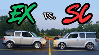 Honda Element EX vs SC  Full Comparison [upl. by Dranoc]