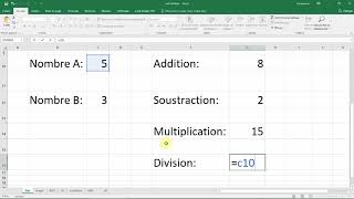 Comment réaliser des CALCULS avec EXCEL   Opérations et formules Cours facile [upl. by Gnoz365]