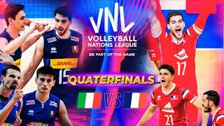 VNL 2024 ITALY VS FRANCEQUARTER FINALS ROUNDLIVE SCORE amp COMMENTARY vnllive vnlliveupdate [upl. by Sadie]