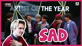 BTS MAMA 2018 ACCEPTANCE SPEECH REACTION ARTIST OF THE YEAR DAESANG [upl. by Platas854]