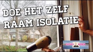 Snel en goedkoop zelf glas isoleren raam isolatiefolie [upl. by Grearson]