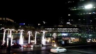 Dubai by night from Big Bus Night Tour Dubai UAE 2016 [upl. by Ainahtan91]