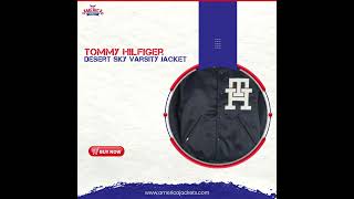 Tommy Hilfiger Desert Sky Varsity Jacket A Detailed Look [upl. by Noll]