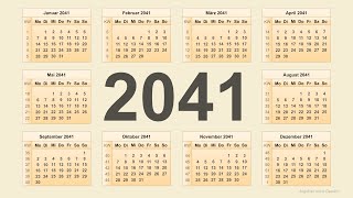 Kalender 2041 [upl. by Edyth996]