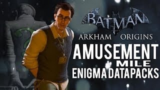 Batman Arkham Origins  Amusement Mile  All Enigma Datapacks  Extortion Files Locations [upl. by Irrehc]