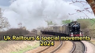 2024 UK Railtours amp special movement compilation [upl. by Sucul]