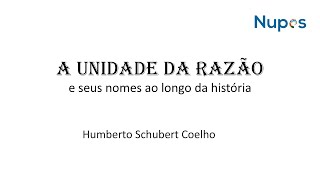 O malestar contemporâneo e o retorno da razão  Humberto Schubert [upl. by Thin]