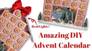 Make This Amazing DIY Advent Calendar with Real Lights [upl. by Nisse874]