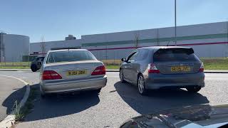 Ep3 premier k20a2 straight pipe vs lexus ls430 3uz v8 straight pipe [upl. by Leihcar]