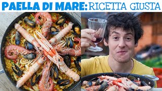 PAELLA DI MARE la ricetta per averla perfetta  Paella de MARISCO  di pesce  Davide Zambelli [upl. by Ruy]