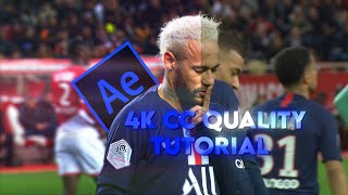 4k Quality CC After Effects  TUTORIAL   Football Cc Tutorial  After Effects Tutorial [upl. by Damha]