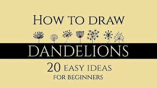 Dandelion drawing for beginners 🔸Zentangle 🔸Doodle [upl. by Necyrb]