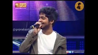 G V Prakash Sings for Saindhavi  G V Prakash Stage Performance [upl. by Stone]