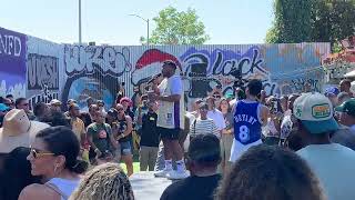 LaRussell Shares Incredible Hip Hop Show In Los Angeles Backyard [upl. by Icam]