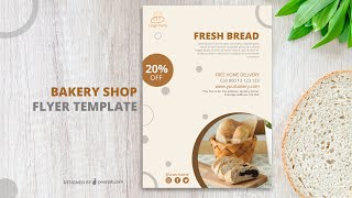 Bakery Cake Shop Flyer Design  Cafe Promotional Poster  Free Template [upl. by Ahsemad]