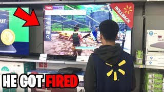 Walmart Employee 1V1s Me While Working Fortnite [upl. by Aciretahs]