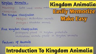 Introduction To Kingdom Animalia  Kingdom Animalia  Class 11 Biology [upl. by Bertine]