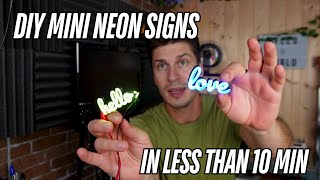 How to make a Mini Neon Sign with 3D Printing  Tutorial DIY [upl. by Ferullo655]