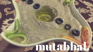 mutabbal  the middle eastern eggplant dish  its an arabic dish  its a famous Lebanese recipe [upl. by Kinsman]