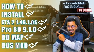 New How To Install BD Map amp BD Bus Mod In ETS 2 146  ProBD Map V 910  Explore With Bajuka [upl. by Fawna]