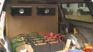 quotAntiVibrationquot Amplifier Install w 2 Soundstream Tarantula TX12600d Amps  EXOs Big Bass Wall [upl. by Anoiek]