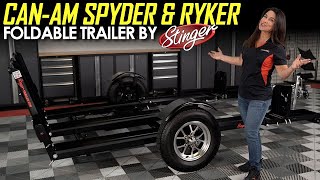 CanAm Spyder amp Ryker quotFoldablequot Trailer by Stinger [upl. by Rebba]