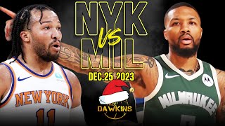 Milwaukee Bucks vs New York Knicks Full Game Highlights  NBA Christmas 2023  FreeDawkins [upl. by Liggitt566]