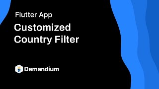 Customized Country Filter in Demandium [upl. by Marietta]