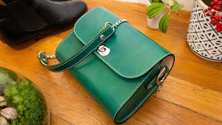 Making a fully lined leather handbag  full build with PDF template [upl. by Tila134]