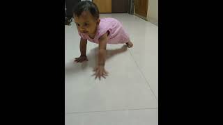 Meet our little crocodile crawler milestone baby crawling babylove funnybaby parenting [upl. by Ambur787]