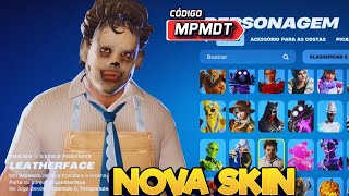 NOVA SKIN LEATHERFACE FORTNITE  SHOWCASE  LOJA FORTNITE DIA 251024  BEMVINDO AO MEU INVENTÁRIO [upl. by Hadeis]