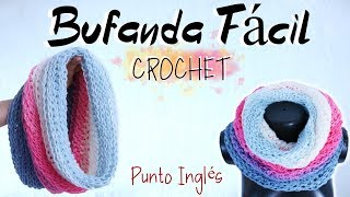 Bufanda a Crochet Fácil y Rápido  Cuello Tejido  02 HORAS 😎 [upl. by Ujawernalo]