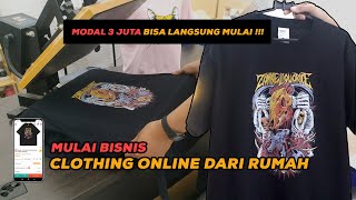 CARA MEMULAI USAHA SABLON KAOS DENGAN MESIN HEAT PRESS [upl. by Esined]