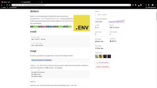 Local Node Environment Variables with DotEnv [upl. by Telford]