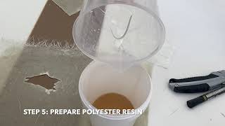 Fibreglass repair kit demonstration [upl. by Rempe298]