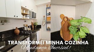 TRANSFORMAMOS NOSSA COZINHA GASTANDO POUCO  MUDANÇA INCRÍVEL  ADESIVO VINIL PARA COZINHA [upl. by Miltie314]