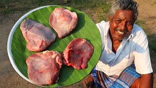 GOAT SPLEEN RECIPE  Spicy Mutton Manneeral Cooking and Eating  Village Daddy Channel [upl. by Slinkman887]