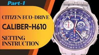 citizen ecodrive watch caliberH610 all reset zero position instructionwatchservicebd [upl. by Burrton]