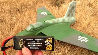 Freewing Lippisch P15 64mm EDF Jet Test Flight With Scorpion 1800mAh 75C 3S Lipo Battery [upl. by Parhe]