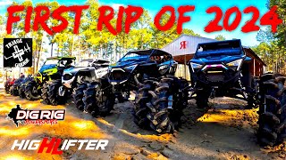 FIRST RIDE OF 2024 RIVER RUN TeamHighLifter triagegarage4379digrigpowersports7264mudding [upl. by Dalston49]