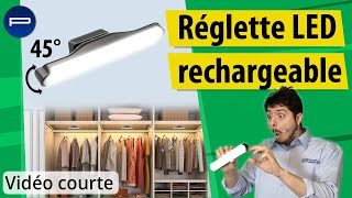 Réglette LED 180 lm orientable et rechargeable  24 cm Lunartec PEARLTVFR [upl. by Haelhsa]